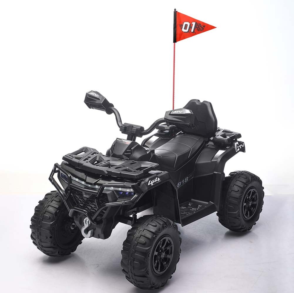 SMATEIGHT 24V Kids Ride-On ATV — Black