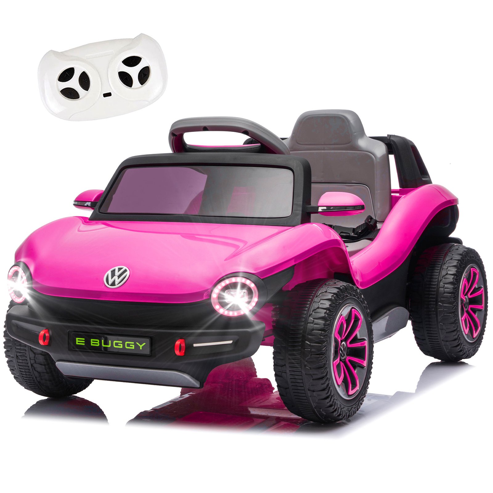 SMATEIGHT 12V Kids Ride-On Car with Remote — Pink
